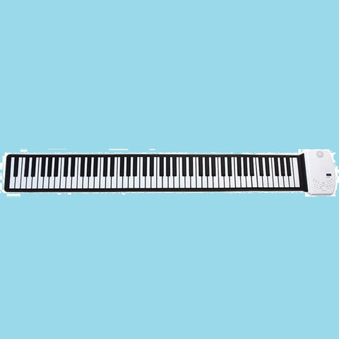 Portable 88 Keys Roll Up Piano Digital Keyboard Soft, Electronic, Recharge Battery Standard Piano Tone